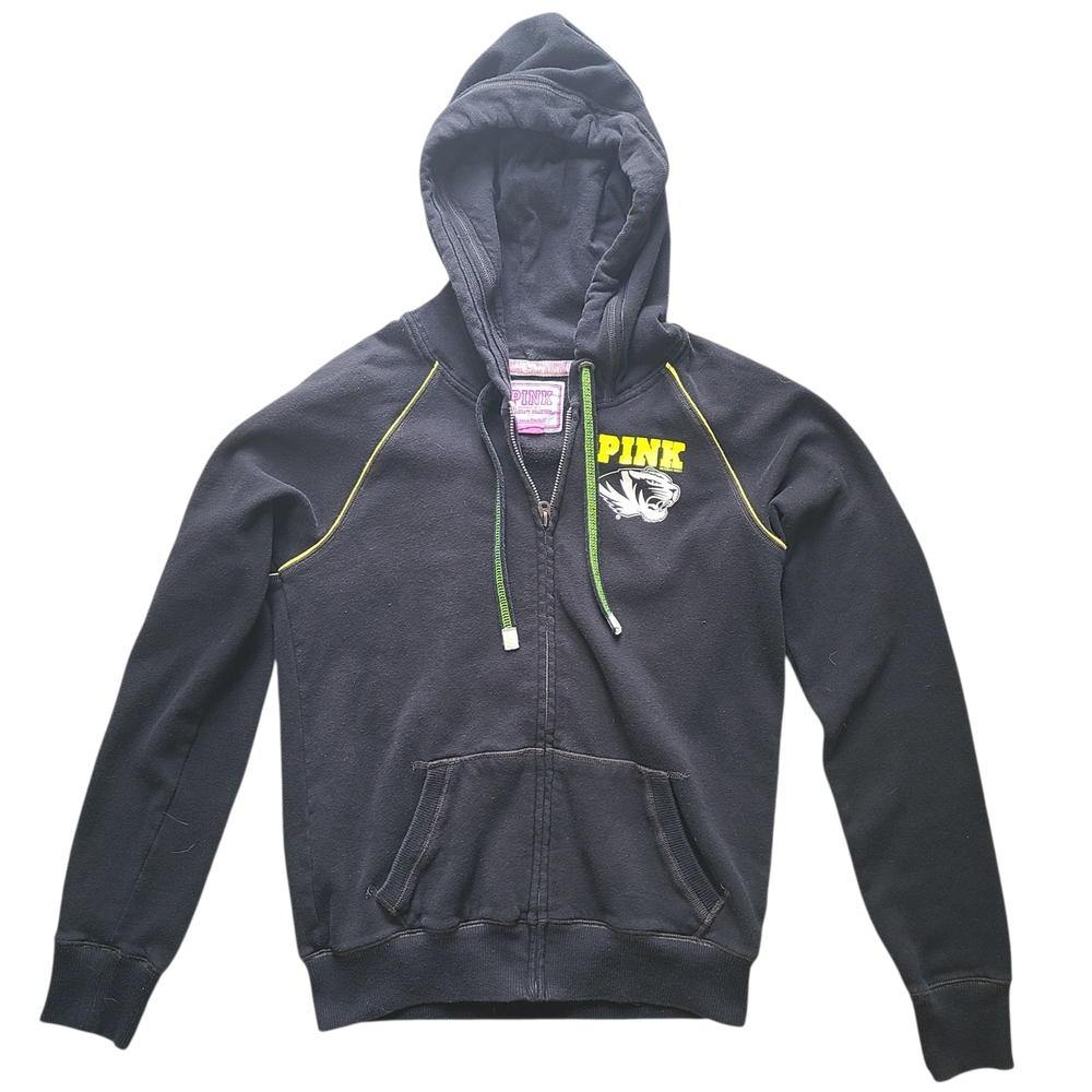 Victoria’s Secret PINK Missouri Tigers Womens Medium Zip Up Vintage Mizzou - Picture 2 of 7